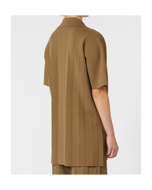 Max Mara Brown Poltava Short-Sleeved Drawstring Jumper