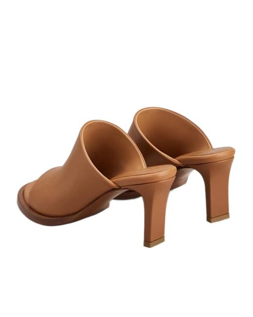 Tod's Brown Logo Debossed Slip-On Mules