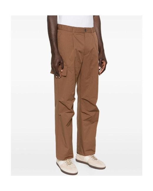 Herno Brown Elasticated-Waist Track Pants for men