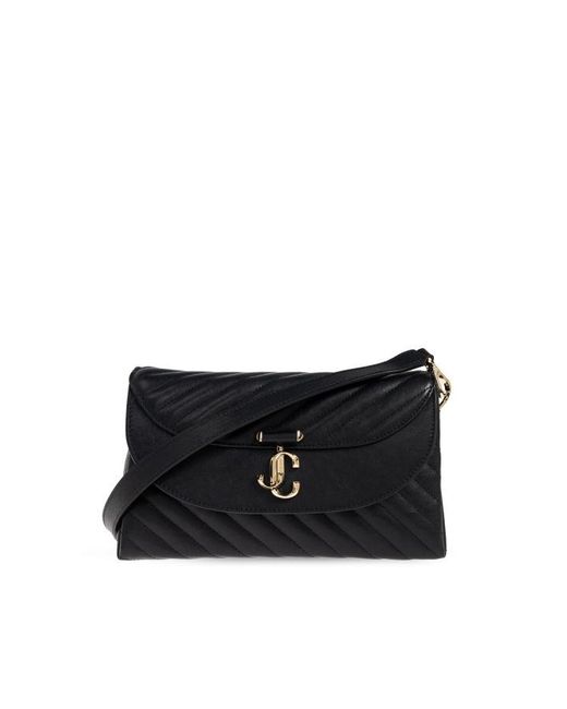 Jimmy Choo Black Curve Quilted Top Handle Bag