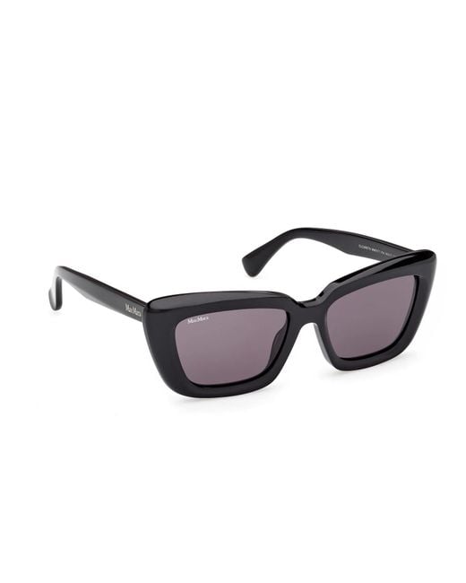Max Mara White Elizabeth Square Frame Sunglasses