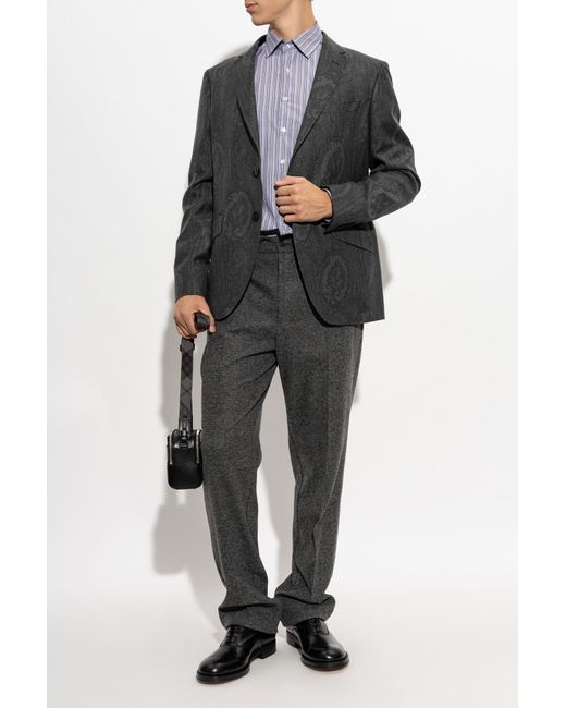 Etro Black Long-Sleeved Jacket for men