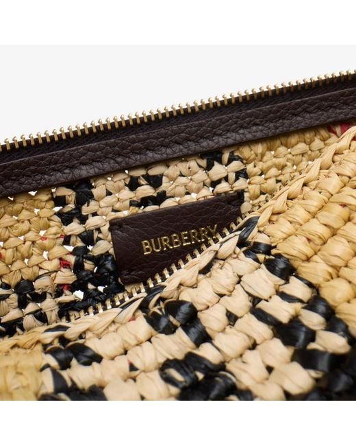 Burberry White Margate Checked Pouch
