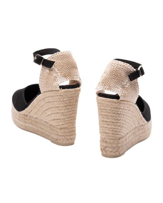 Castaner Metallic Castañer Carol Buckeld Wedge-Heel Espadrilles