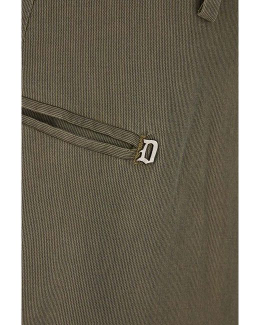 Dondup Green Belt Loops Slacks for men