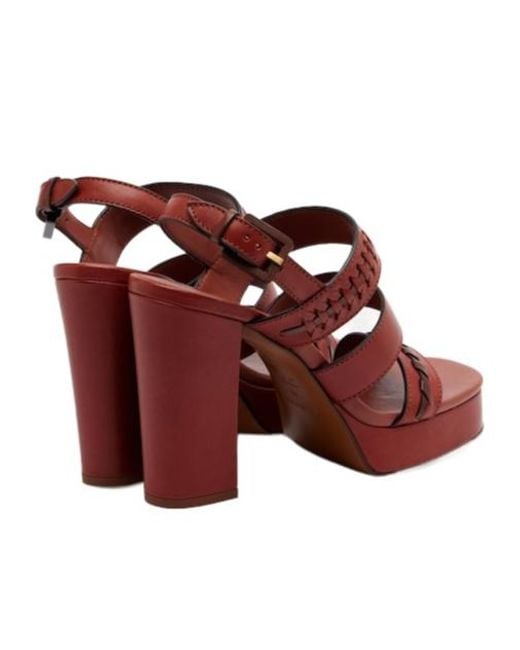 Zimmermann Red Woven Platform Sandals