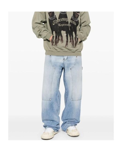 DSquared² Blue Light Diagonale Wash London Bro Jeans for men
