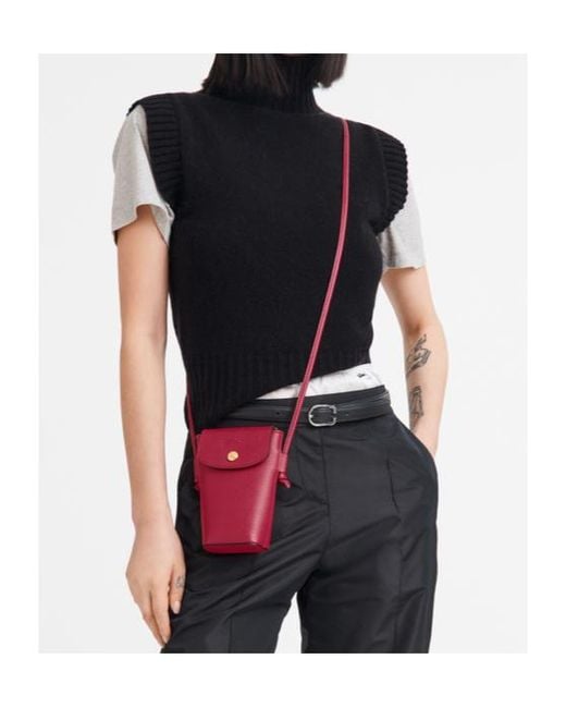 Longchamp Red Épure Phone Case