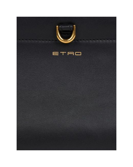 Etro Black Logo Shoulder Bag