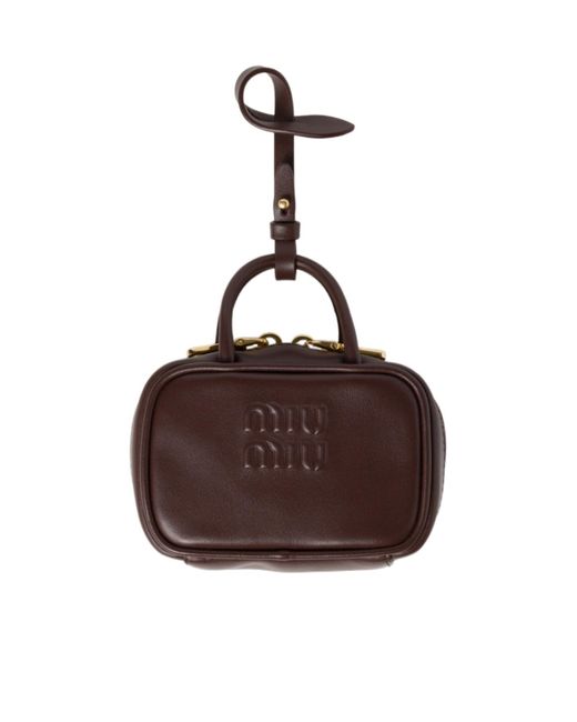 Miu Miu Brown Leather Micro Bag