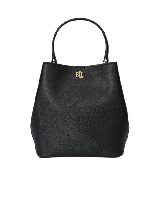 Ralph Lauren Black Lauren Reese Bucket Bag