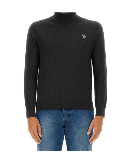 Paul Smith Black Ps Paul Smith Zebra Roll Neck Jumper for men