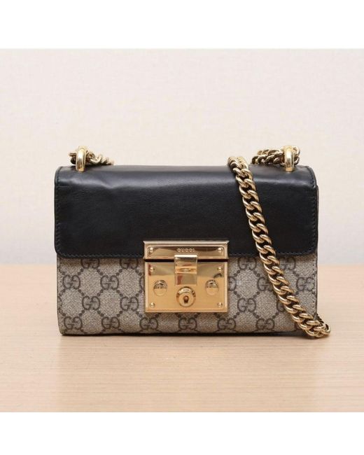 Gucci Black Padlock Gg Supreme Shoulder Bag