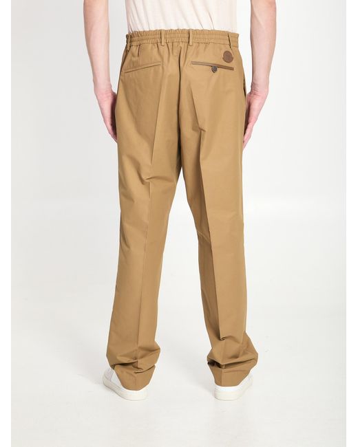 Moncler Natural Pleated Drawstring Pants for men