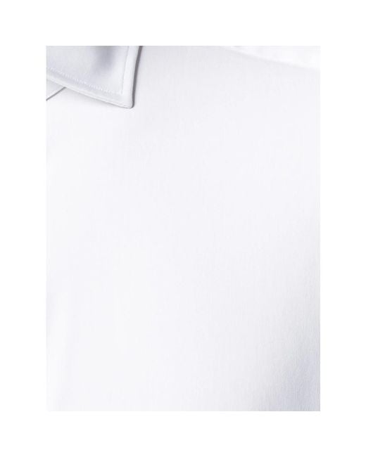 Mazzarelli White Lapel Long Sleeve Shirt for men