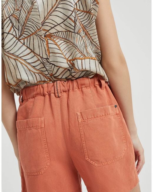 Brunello Cucinelli Orange Pleated Shorts