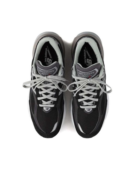 New Balance Black 990V6 Lace-Up Sneakers for men