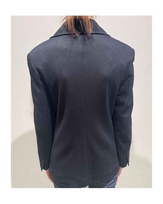 Max Mara Blue Lapel Long-Sleeved Suit Jacket