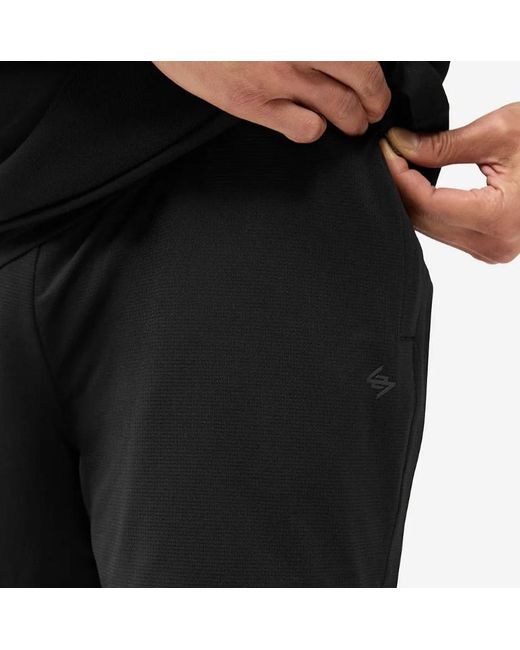 Represent Black Elastic Waist Shorts for men