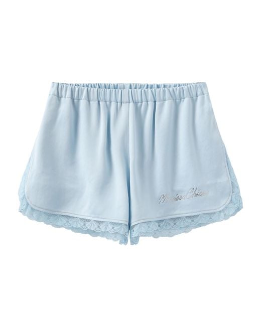 Marissa Chiara Blue Elastic Waist Shorts