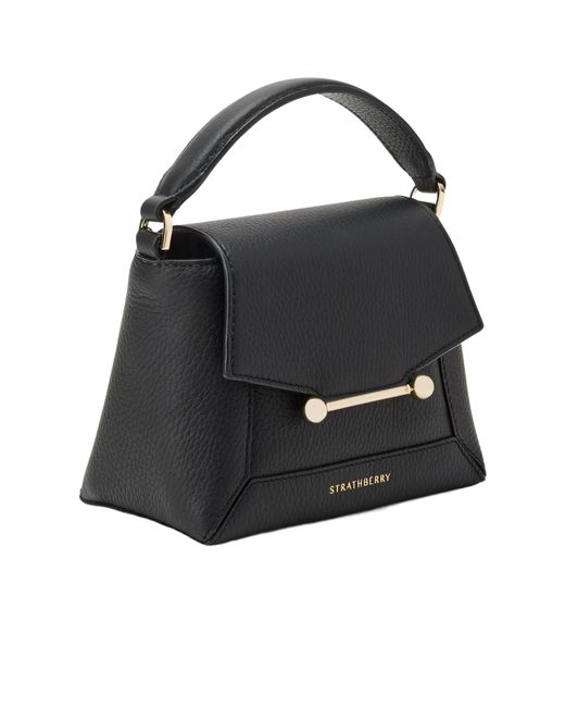 Strathberry Black Bar Detail Shoulder Bag