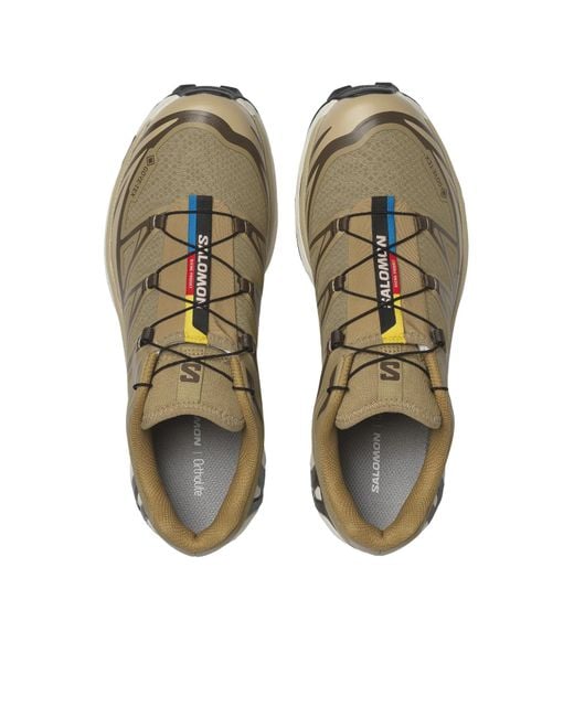 Salomon Lab Brown Salomon Xt-6 Gore-Tex Lace-Up Sneakers for men