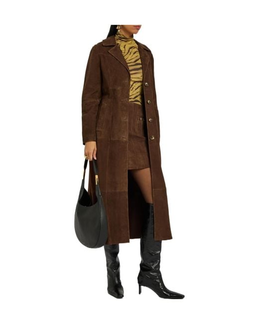 Rixo Brown Suede Coat