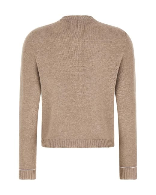 Fabiana Filippi Natural Covered Buttons Cardigan