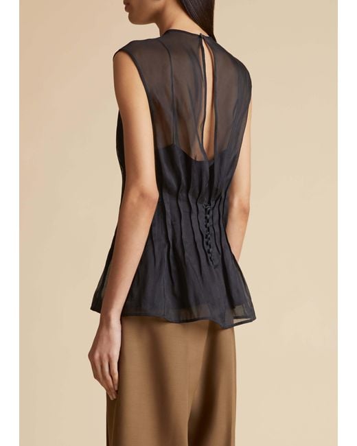Khaite Multicolor The Westin Sleeveless Silk Top