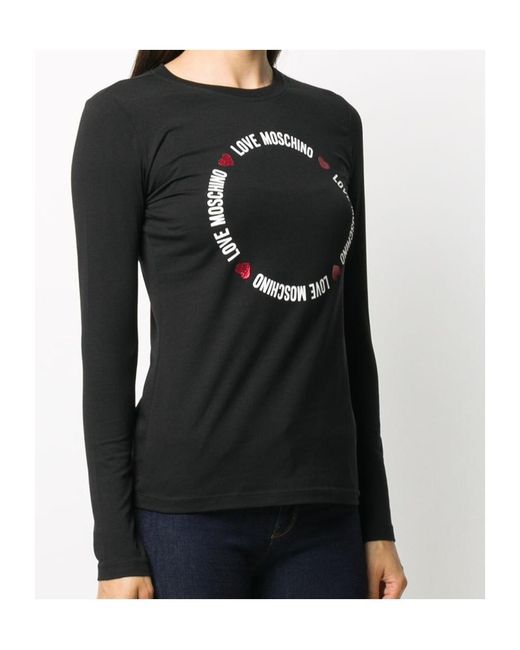 Moschino Black Long-Sleeved T-Shirt