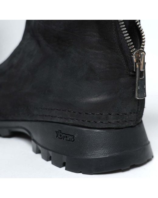 Guidi Black Back Zipper Ankle Boots for men