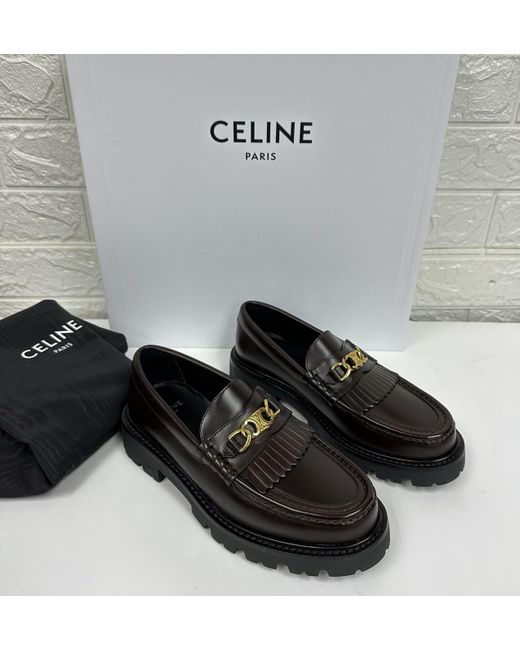 Céline Black Chunky Leather Loafer