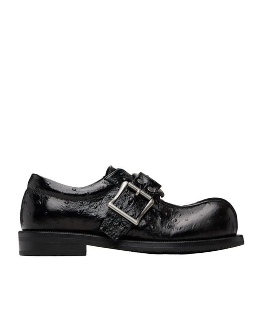 Martine Rose Black O-Ring Bulb Toe Loafers for men