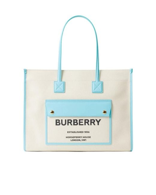 Burberry Blue Medium Freya Tote