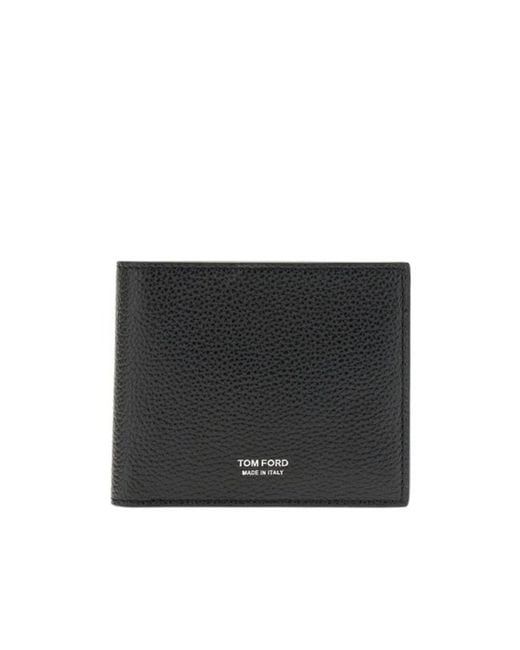 Tom Ford Black Logo Printed Wallet for men