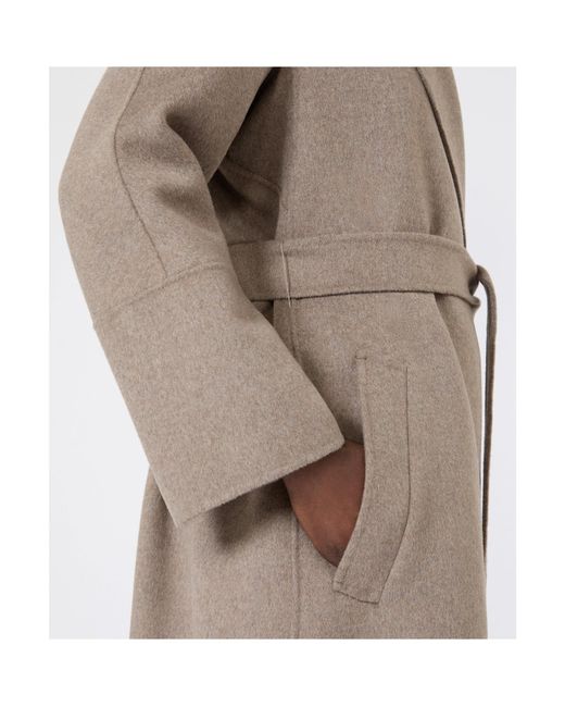 Max Mara Natural Wool Robe Coat