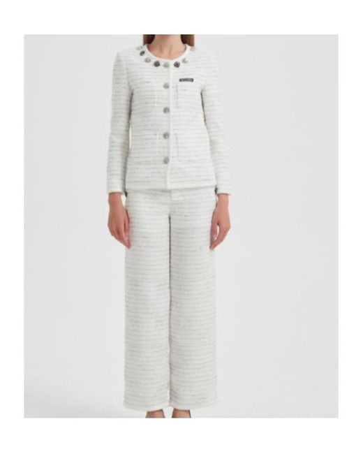 Marissa Chiara White Long Sleeve Jacket