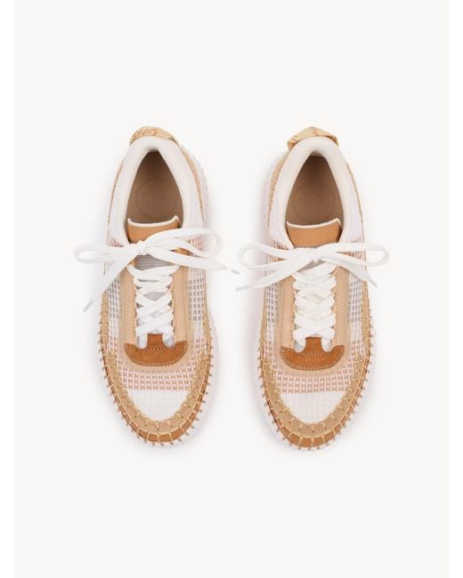 Chloé Pink Chloé Nama Lace-Up Sneakers