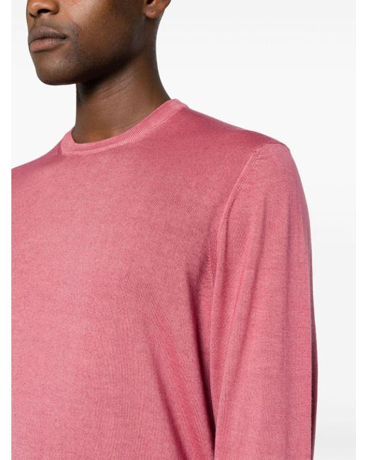 Drumohr Pink Crew-Neck Jumper for men