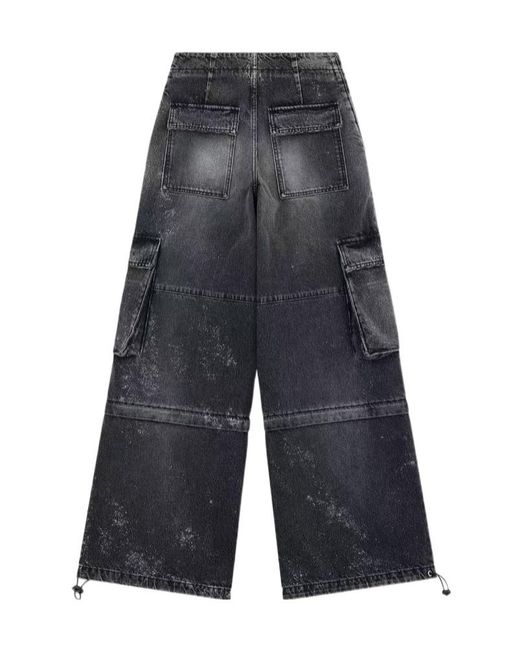 we11done Gray Multi-Pocket Casual Pants