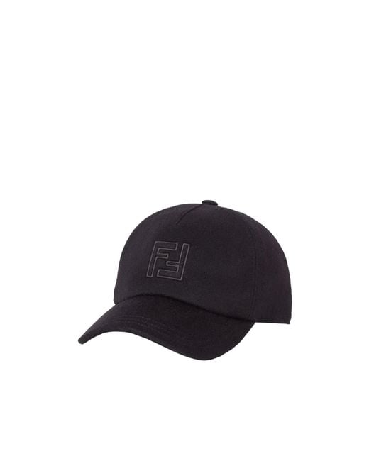 Fendi Blue Ff Embroidered Baseball Cap for men