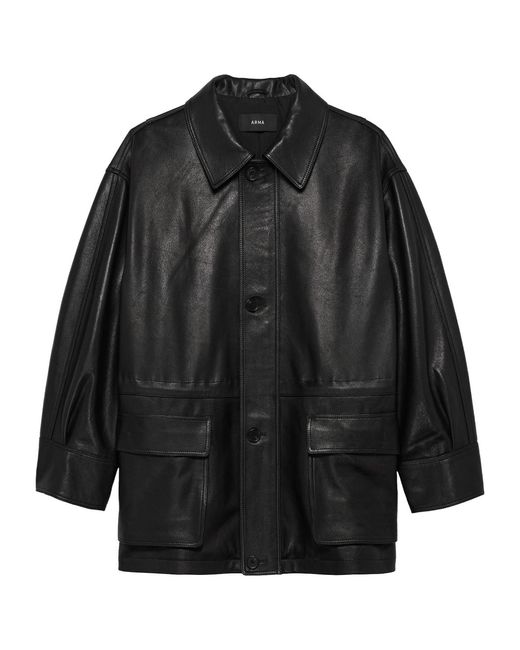 Arma Black Maeve Leather Jacket