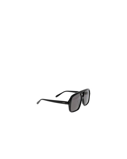Loewe White Aviator Frame Sunglasses