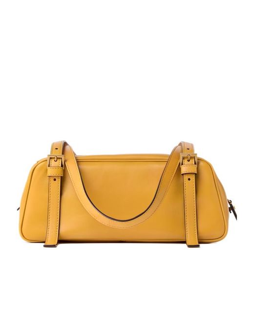 Versace Yellow Emblème Nappa Bowling Bag