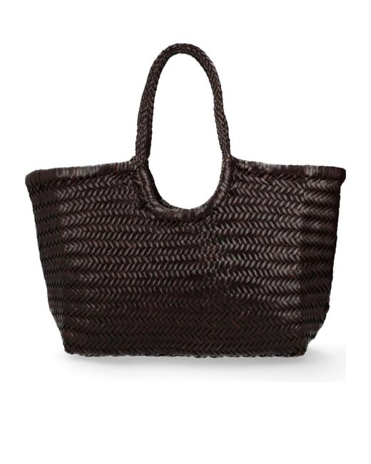 Dragon Diffusion Black Nantucket Woven Tote Bag