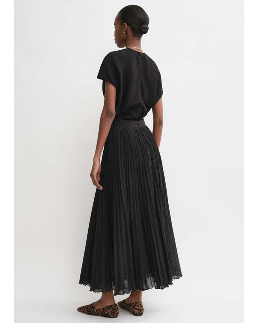 Totême Black Pleated Skirts