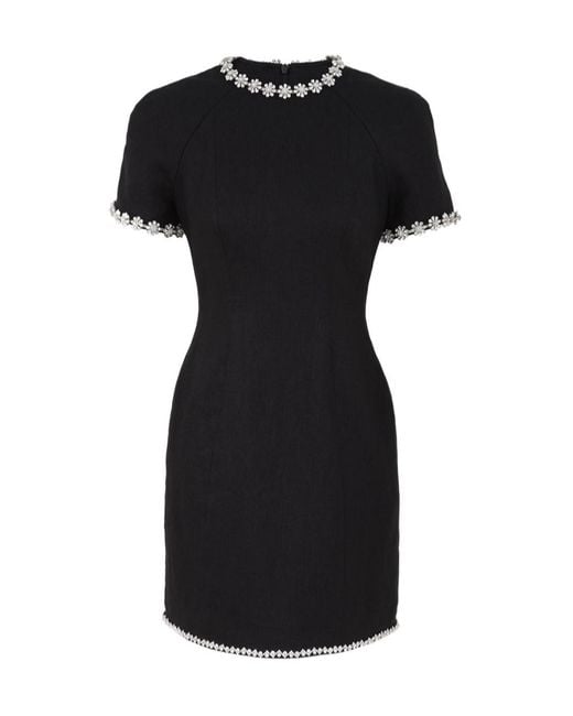 Zimmermann Black Rebellion Embellished Mini Dress