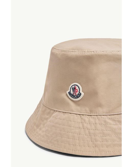 Moncler Natural Reversible Striped Cotton Bucket Hat for men