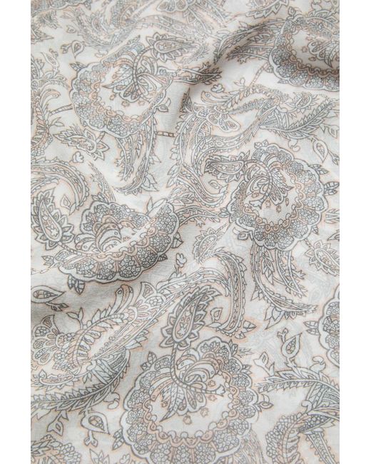 Acne Gray Paisley-Print Asymmetric Skirt