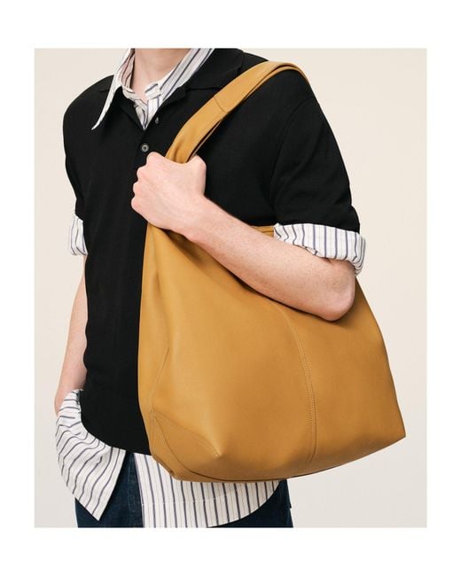 AMI Natural Large Etienne Shoulder Bag for men